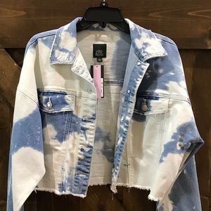 Denim Jacket - Acid Wash Crop